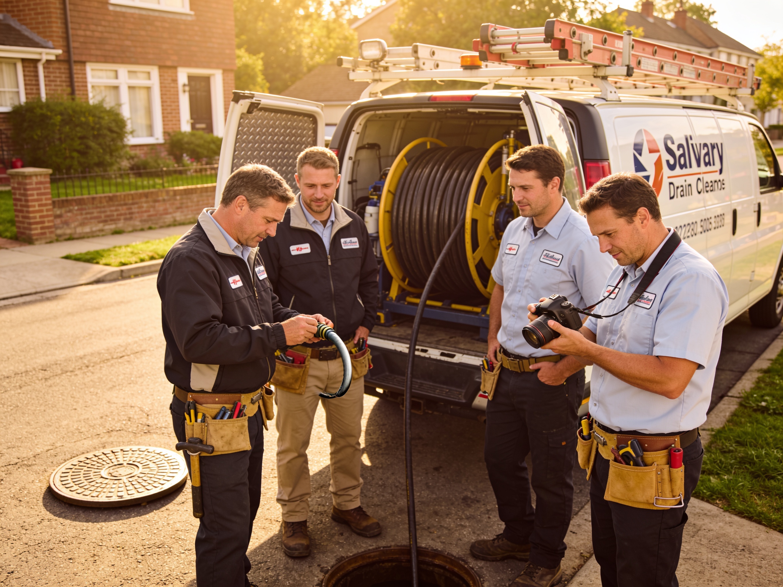 The Salisbury DrainCraft team at work in Salisbury
